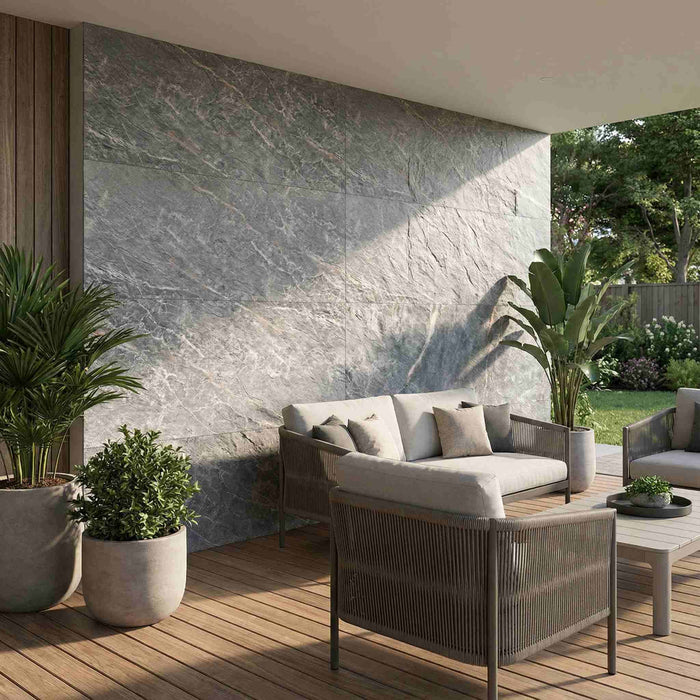 Flexible 3D Stone Wall Panels - <b>GRANDE MARMO</b> - Box of 5 serial panels (47.2" x 23.6") <b>38.75 sqft </b> coverage | DECKO Flexistone