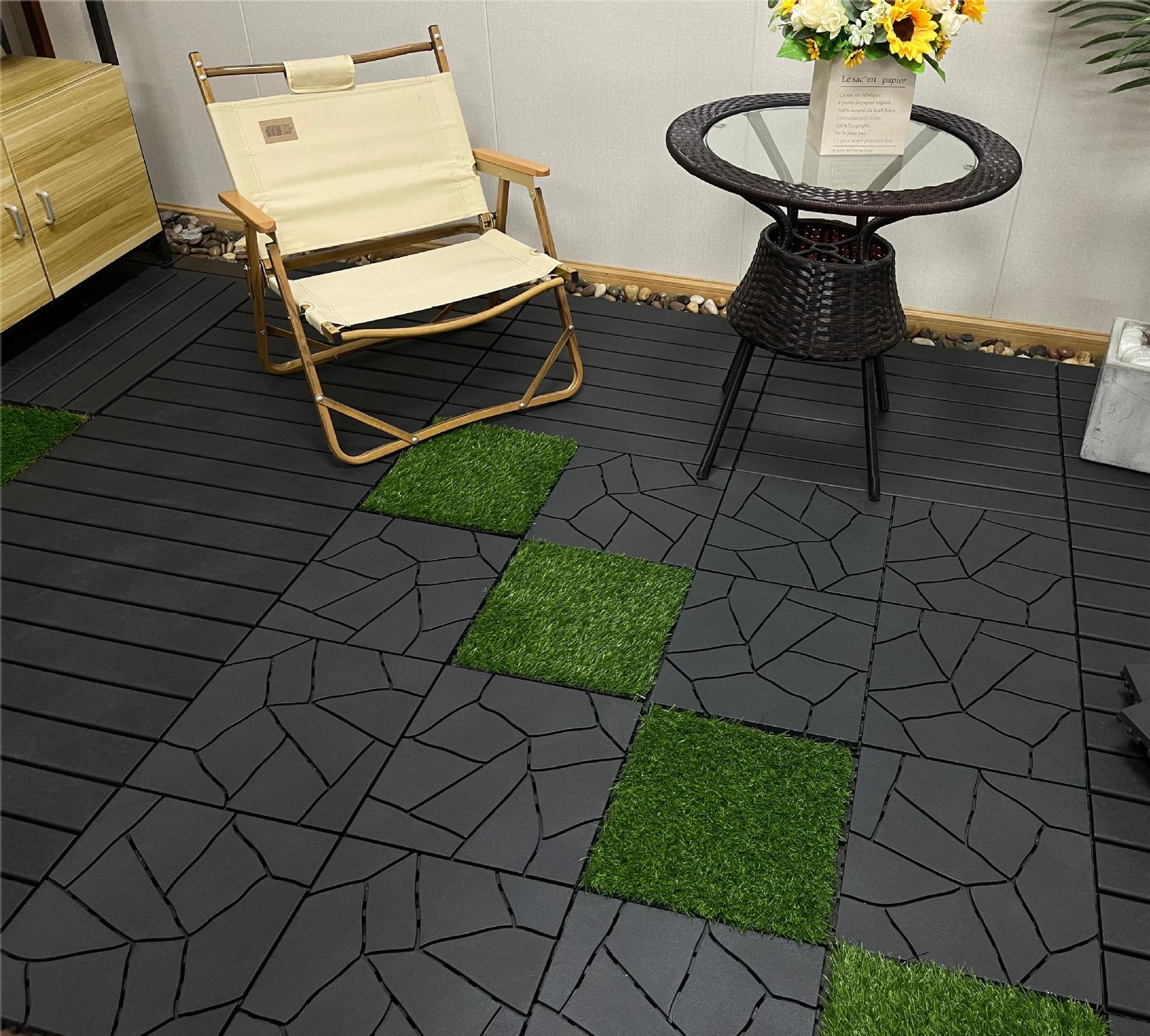 Tile Edge Ramp Deck Tiles Ramp Edge for Interlocking PP Flooring | DECKO Lite (12