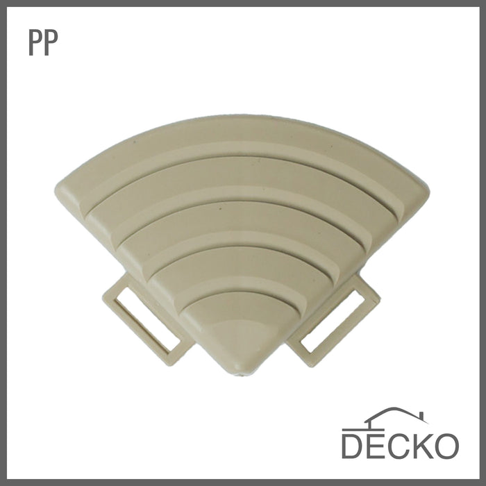 DECKO PP deck tile corner, Beige