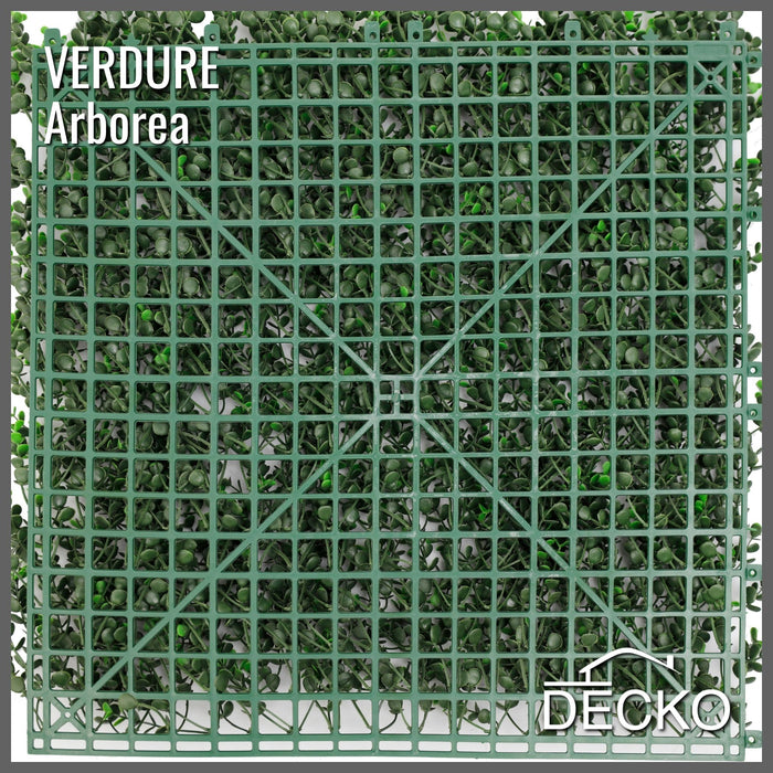 Artificial Plants Green Wall Panel - ARBOREA - 1.6' x 1.6' - | DECKO VERDURE (2,56 sq. feet panel)