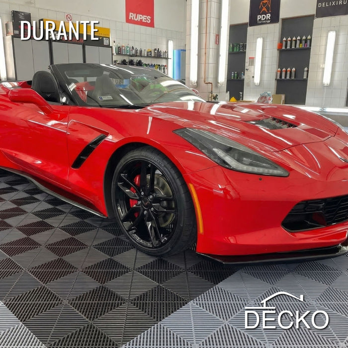 Garage Tile - GREY - Interlocking PP Flooring - High End Polypropylene | 100% Recyclable | DECKO DURANTE (15.8" x 15.8" x 0.7" tile)