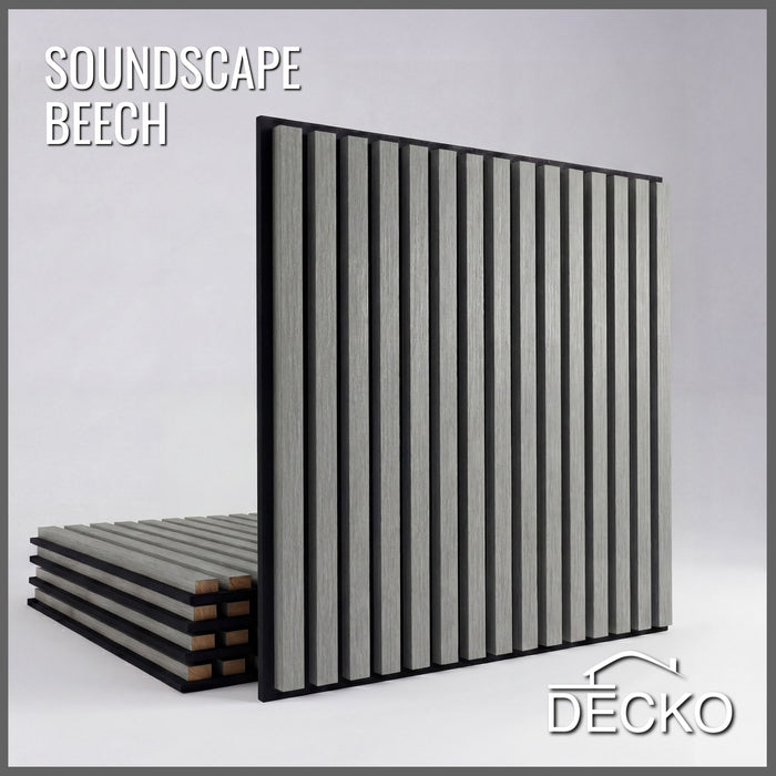 Acoustic Sound Dampening Wall Panels - <b>BEECH Square</b> - box of 5 panels (23.6" x 23.6" x 0.8") <b>3.9 sq ft</b> coverage | DECKO SOUNDSCAPE