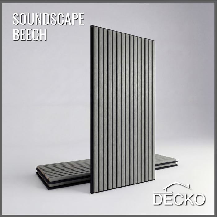 Acoustic Sound Dampening Wall Panels - <b>BEECH Long</b> - box of 3 panels (47.2" x 23.6" x 0.8") <b>7.7 sq ft</b> coverage | DECKO SOUNDSCAPE