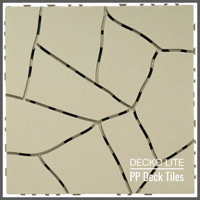 <b>SAMPLE PACK</b> of PP Deck Tiles, Ramp Edges and Corners - Interlocking PP Flooring | DECKO Lite - Free Shipping