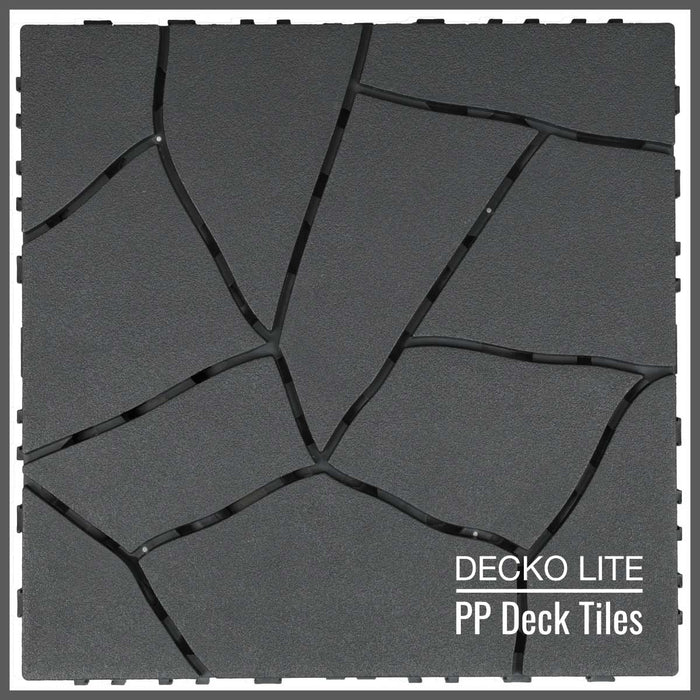 <b>SAMPLE PACK</b> of PP Deck Tiles, Ramp Edges and Corners - Interlocking PP Flooring | DECKO Lite - Free Shipping