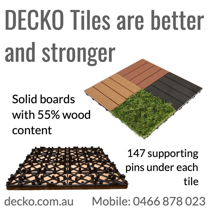 DECKO Premium Tiles - <b>BROWN</b> - (One Piece)