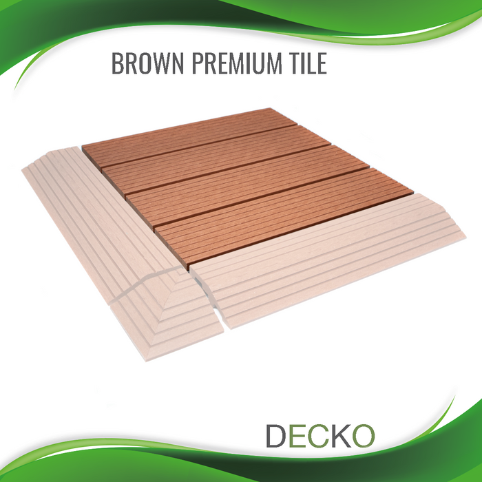 DECKO Premium Tiles - <b>BROWN</b> - (One Piece)