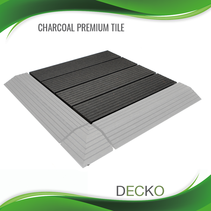 DECKO Premium Tiles - <b>CHARCOAL</b> - (One Piece)