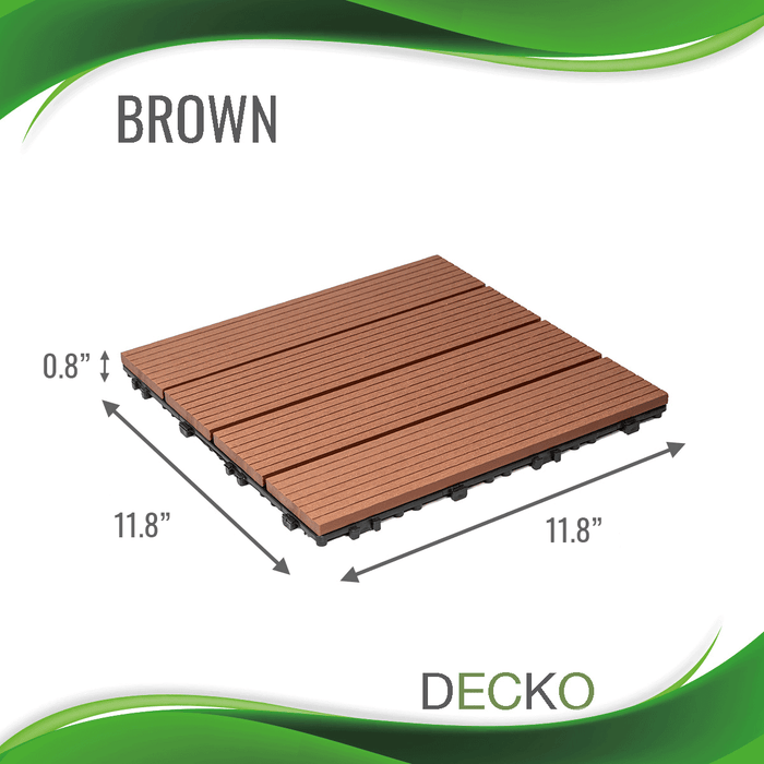 DECKO Premium Tiles - <b>BROWN</b> - (One Piece)